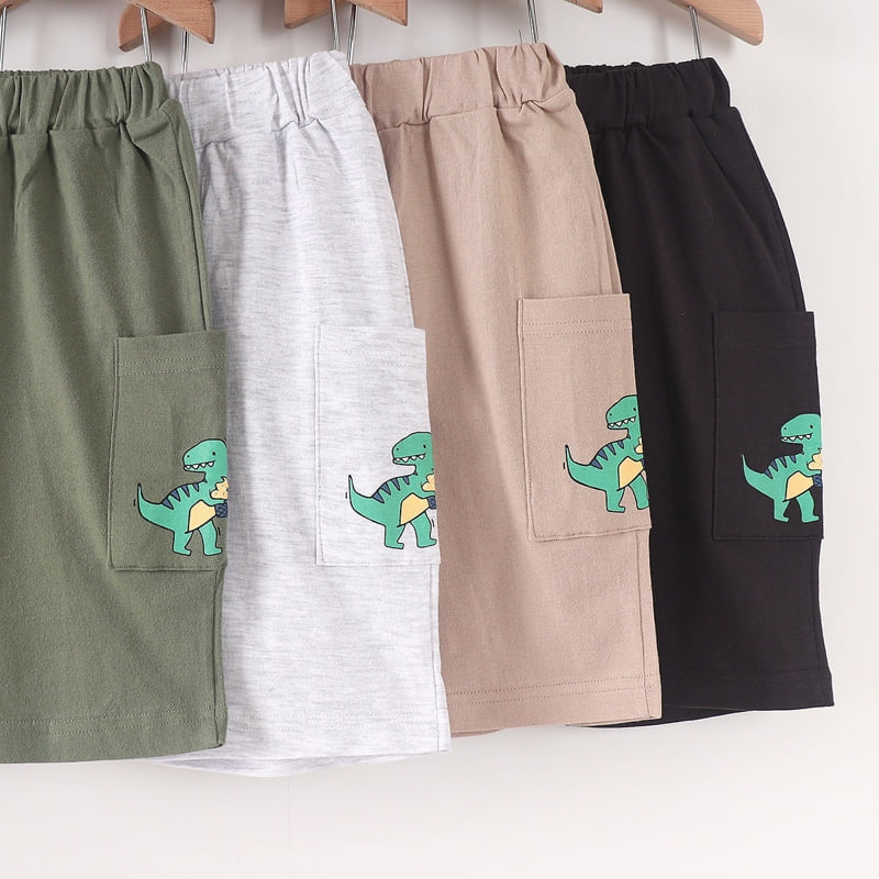 Olive denim - Korean Children Fashion - #Kfashion4kids - Dino Shorts - 2