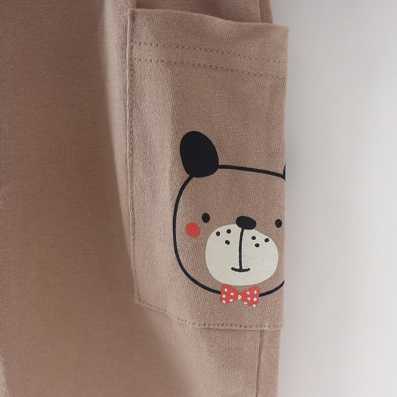 Olive denim - Korean Children Fashion - #childofig - Bear Shorts - 9