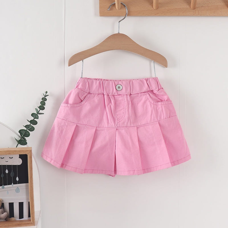 Olive denim - Korean Children Fashion - #prettylittlegirls - Cotton Skirt Shorts - 4