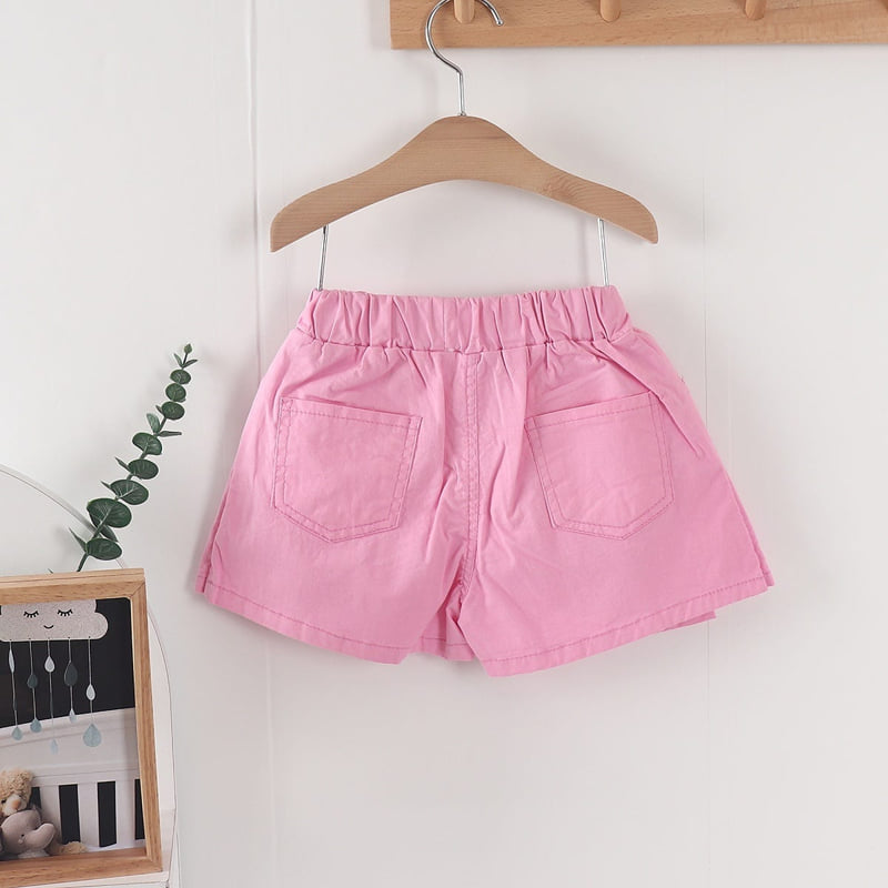 Olive denim - Korean Children Fashion - #childofig - Cotton Skirt Shorts - 5