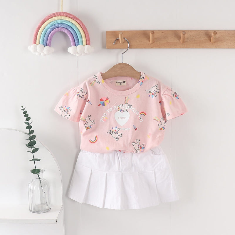 Olive denim - Korean Children Fashion - #childofig - Unicorn Tee - 10
