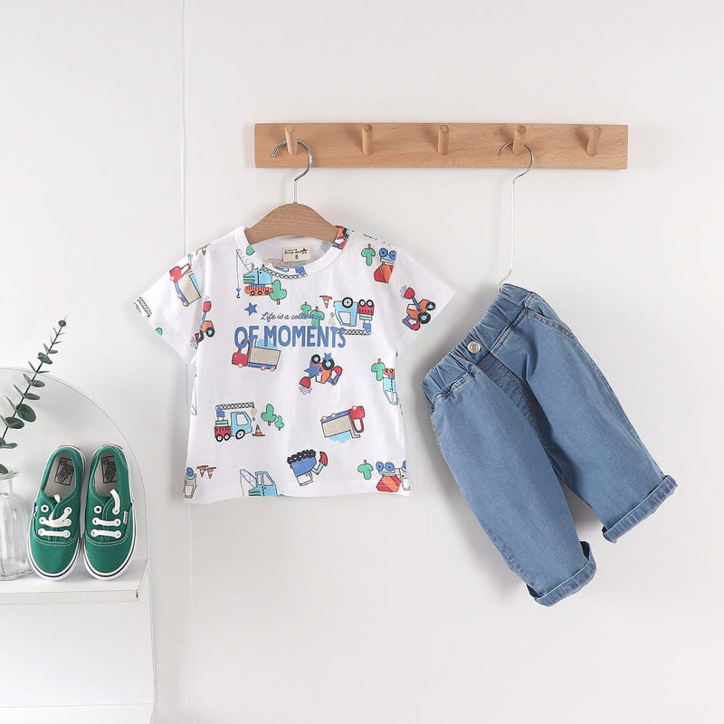 Olive denim - Korean Children Fashion - #childofig - Equipment Tee - 9