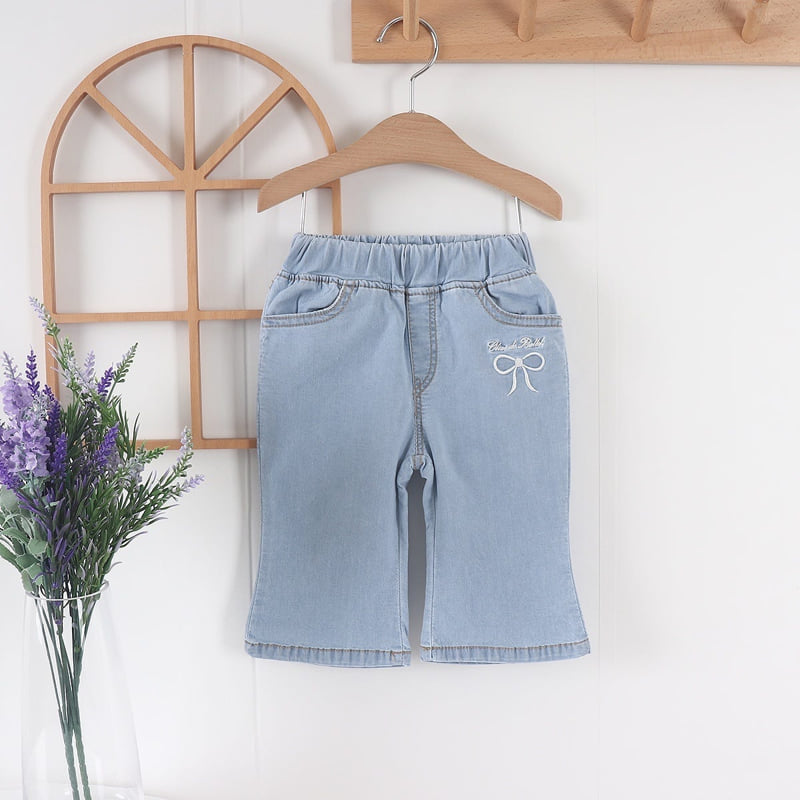 Olive denim - Korean Children Fashion - #childrensboutique - Denim Ribbed Shorts - 3
