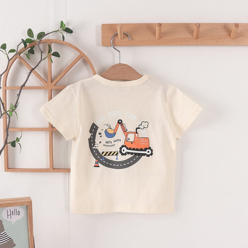 Olive denim - Korean Children Fashion - #designkidswear - Mini Car Tee - 5