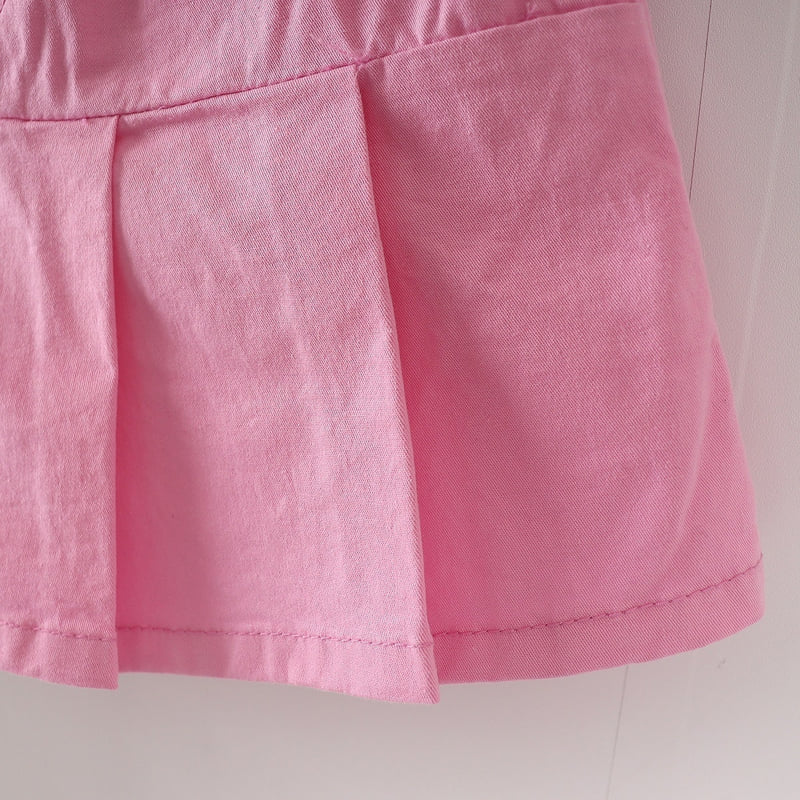 Olive denim - Korean Children Fashion - #designkidswear - Cotton Skirt Shorts - 7