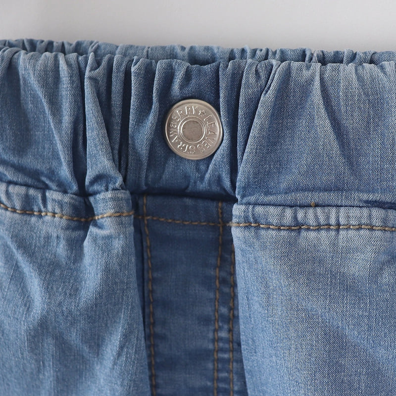 Olive denim - Korean Children Fashion - #designkidswear - Denim Shorts - 4