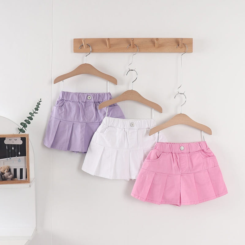 Olive denim - Korean Children Fashion - #fashionkids - Cotton Skirt Shorts - 9