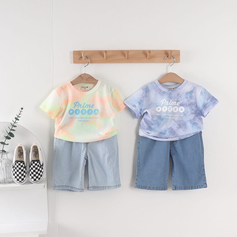 Olive denim - Korean Children Fashion - #kidsshorts - Rainbow Tee - 5