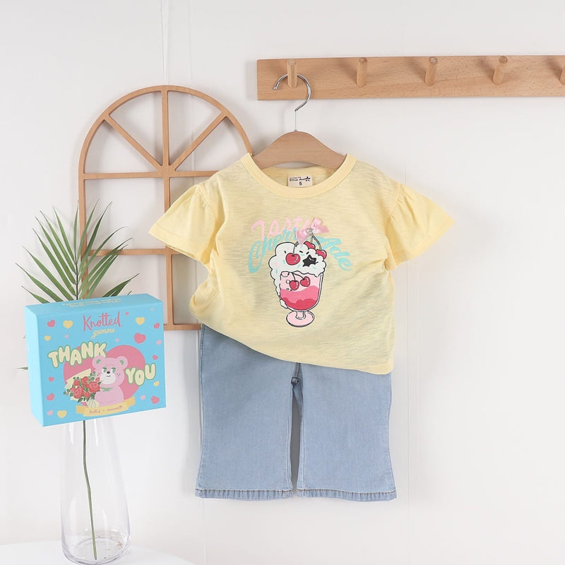 Olive denim - Korean Children Fashion - #kidsshorts - Denim Ribbed Shorts - 7
