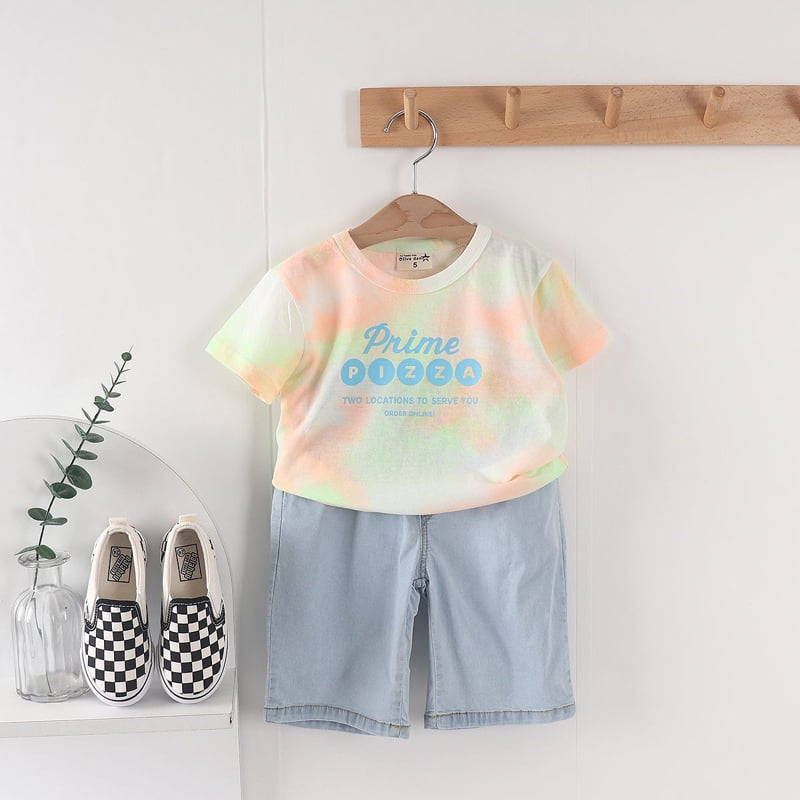 Olive denim - Korean Children Fashion - #kidsstore - Rainbow Tee - 6