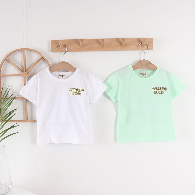Olive denim - Korean Children Fashion - #kidsstore - Surfing Bear Tee - 2