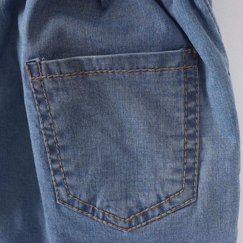 Olive denim - Korean Children Fashion - #kidsstore - Denim Shorts - 7