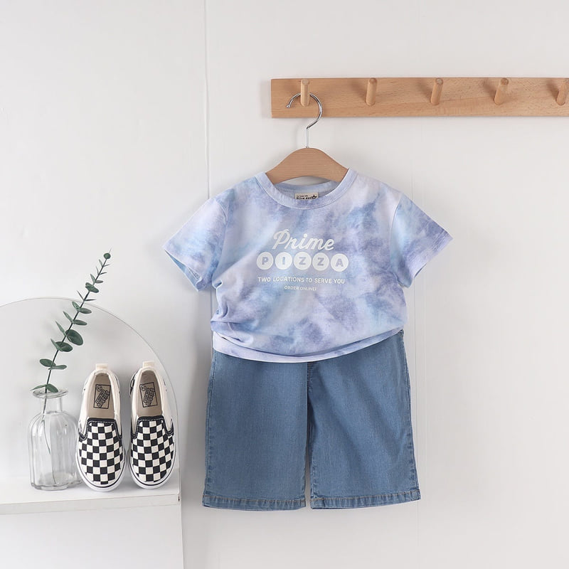 Olive denim - Korean Children Fashion - #kidzfashiontrend - Rainbow Tee - 7