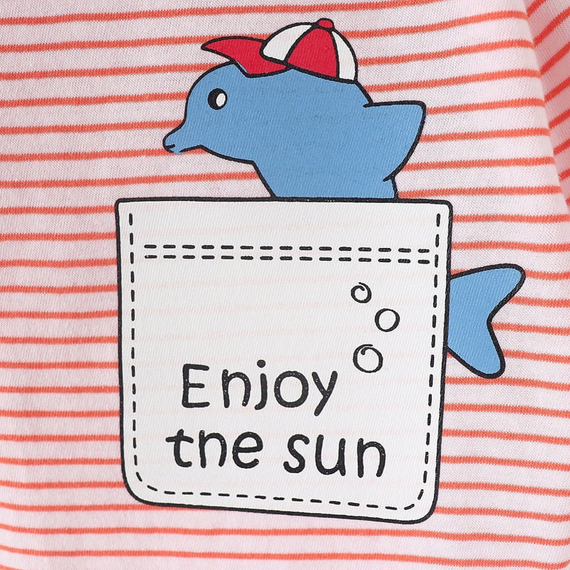 Olive denim - Korean Children Fashion - #kidzfashiontrend - Single Shark Tee - 5