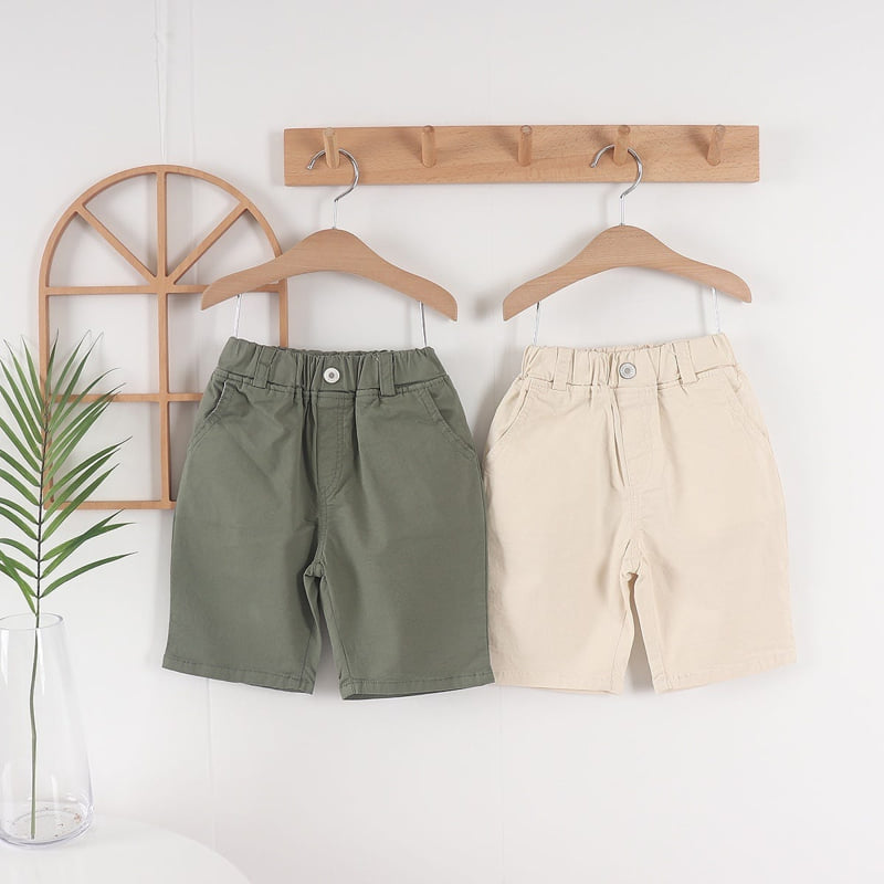 Olive denim - Korean Children Fashion - #littlefashionista - Cotton Shorts