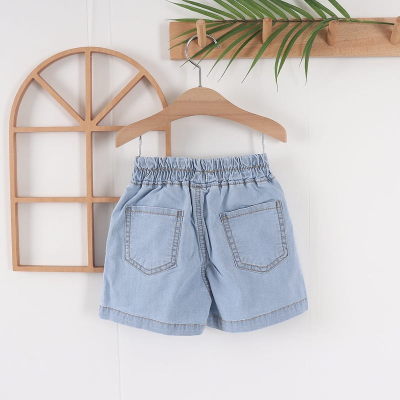 Olive denim - Korean Children Fashion - #littlefashionista - Denim Embroidery Pants - 7