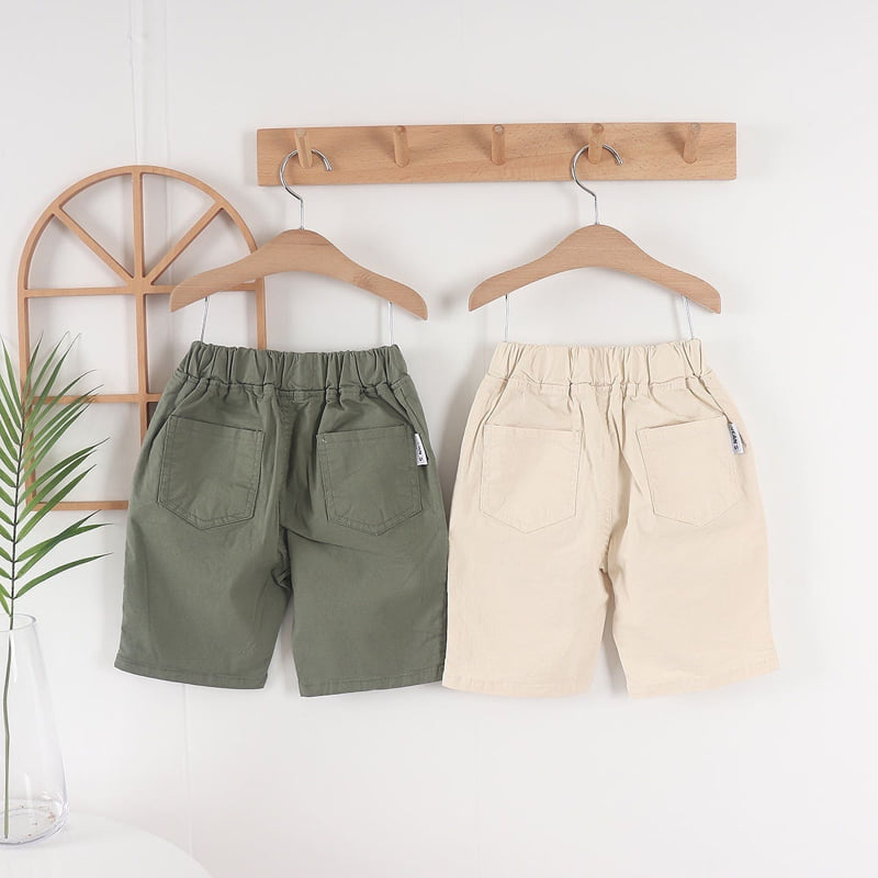 Olive denim - Korean Children Fashion - #magicofchildhood - Cotton Shorts - 2