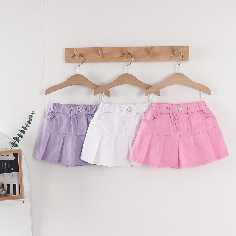 Olive denim - Korean Children Fashion - #magicofchildhood - Cotton Skirt Shorts