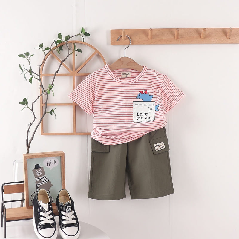 Olive denim - Korean Children Fashion - #minifashionista - Single Shark Tee - 9