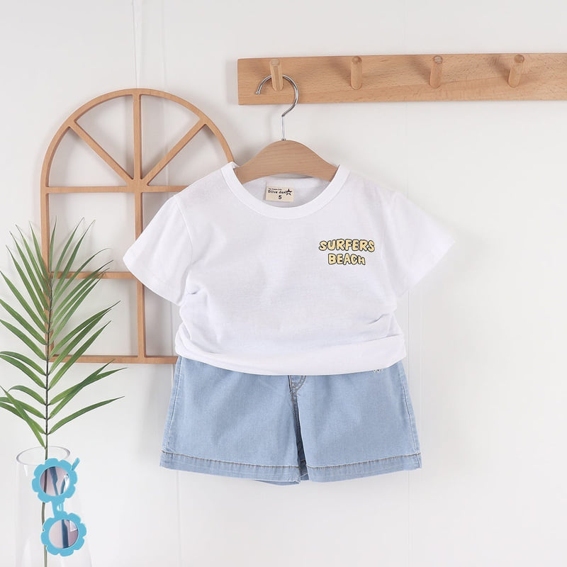 Olive denim - Korean Children Fashion - #minifashionista - Surfing Bear Tee - 7