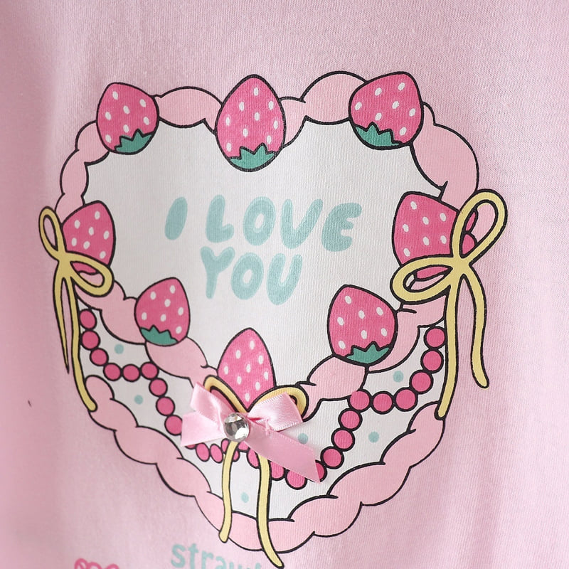 Olive denim - Korean Children Fashion - #minifashionista - I love Tee - 6
