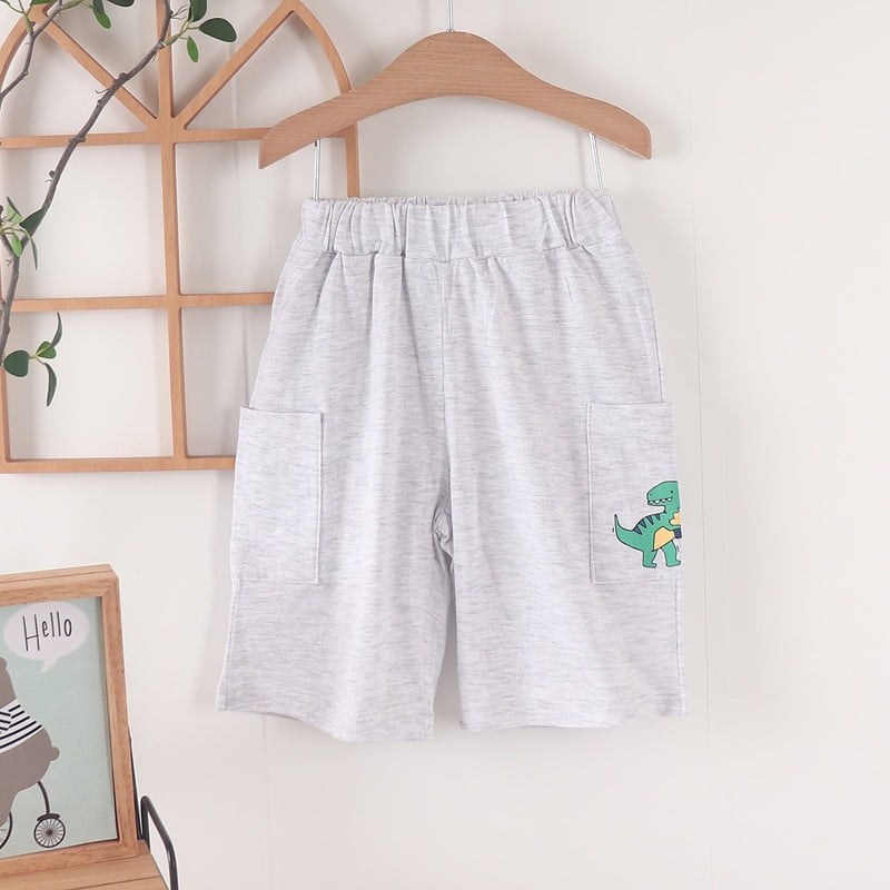 Olive denim - Korean Children Fashion - #prettylittlegirls - Dino Shorts - 6