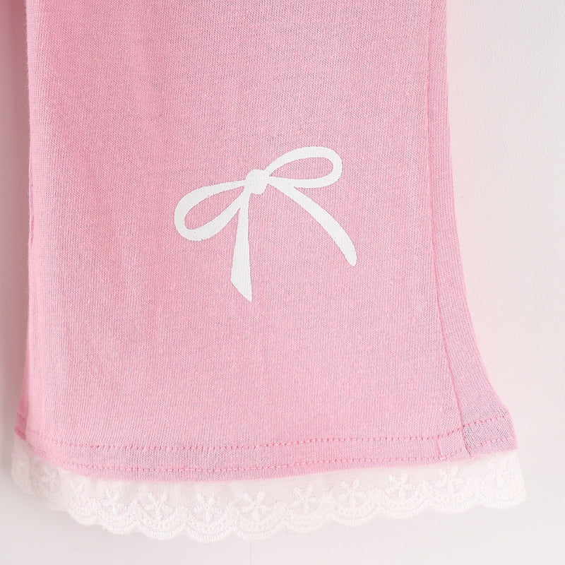 Olive denim - Korean Children Fashion - #prettylittlegirls - Ribbon Lace Pants - 5