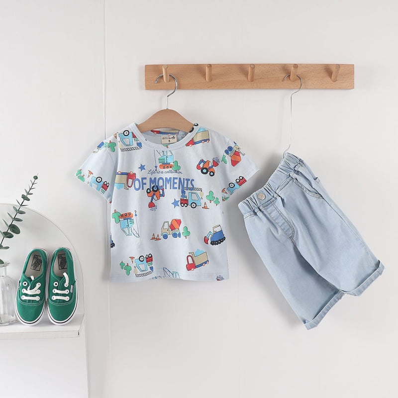 Olive denim - Korean Children Fashion - #toddlerclothing - Equipment Tee - 7