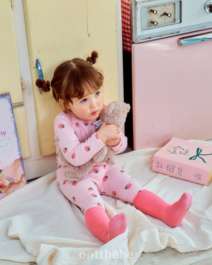 Oott Bebe - Korean Baby Fashion - #babyboutique - Petit Cotton Span Easywear Set - 3