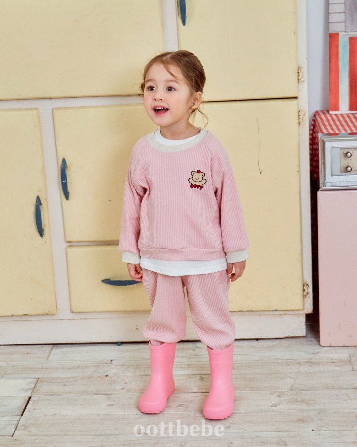 Oott Bebe - Korean Baby Fashion - #babyboutique - Apple Otti Top Bottom Set - 8