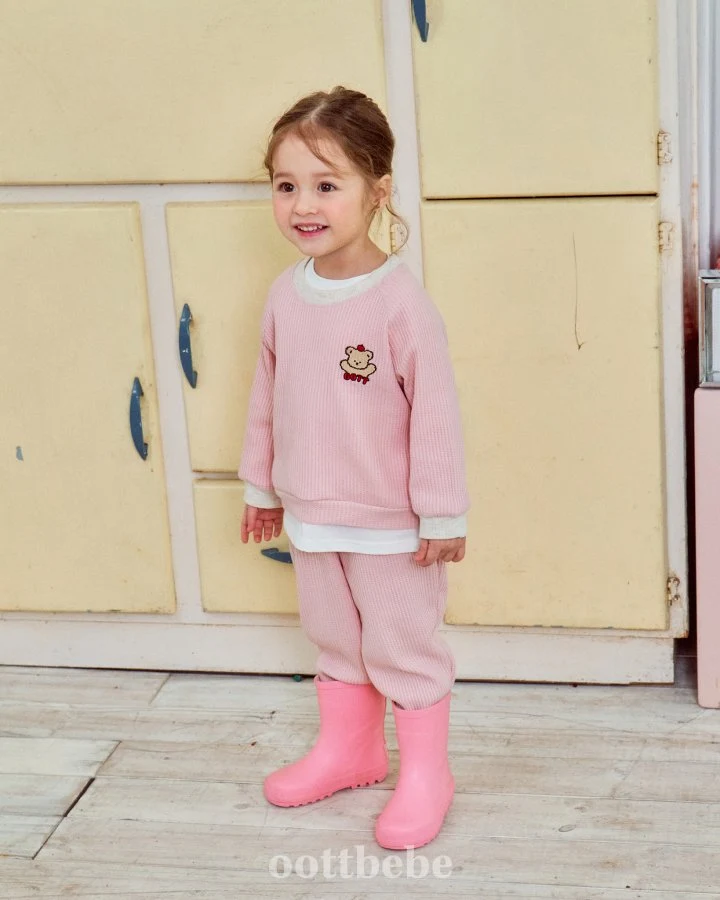 Oott Bebe - Korean Baby Fashion - #babyboutique - Apple Otti Top Bottom Set - 9