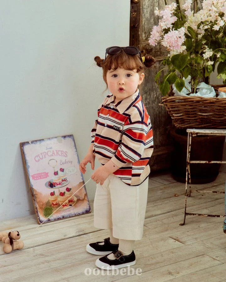 Oott Bebe - Korean Baby Fashion - #babyboutique - Mitte Collar Tee - 5