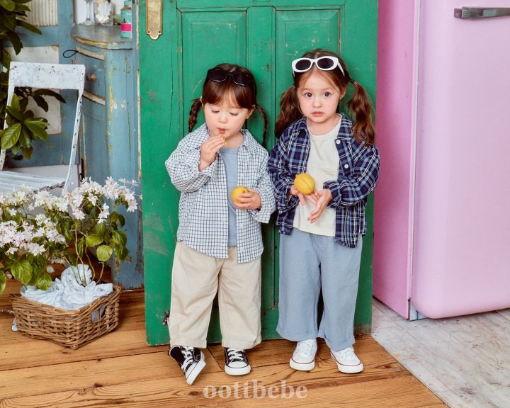 Oott Bebe - Korean Baby Fashion - #babyboutique - Rona Check Shirt - 2