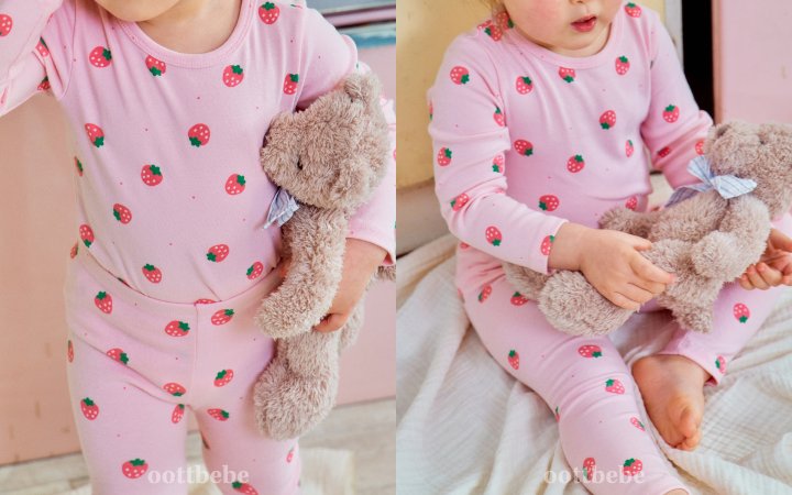 Oott Bebe - Korean Baby Fashion - #babyboutique - Petit Cotton Span Easywear Set - 4
