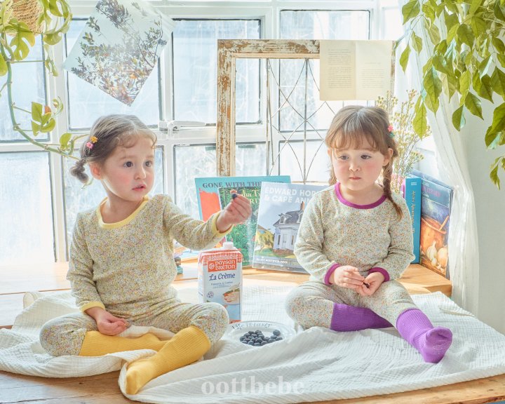 Oott Bebe - Korean Baby Fashion - #babyboutiqueclothing - Lace Flower Easywear