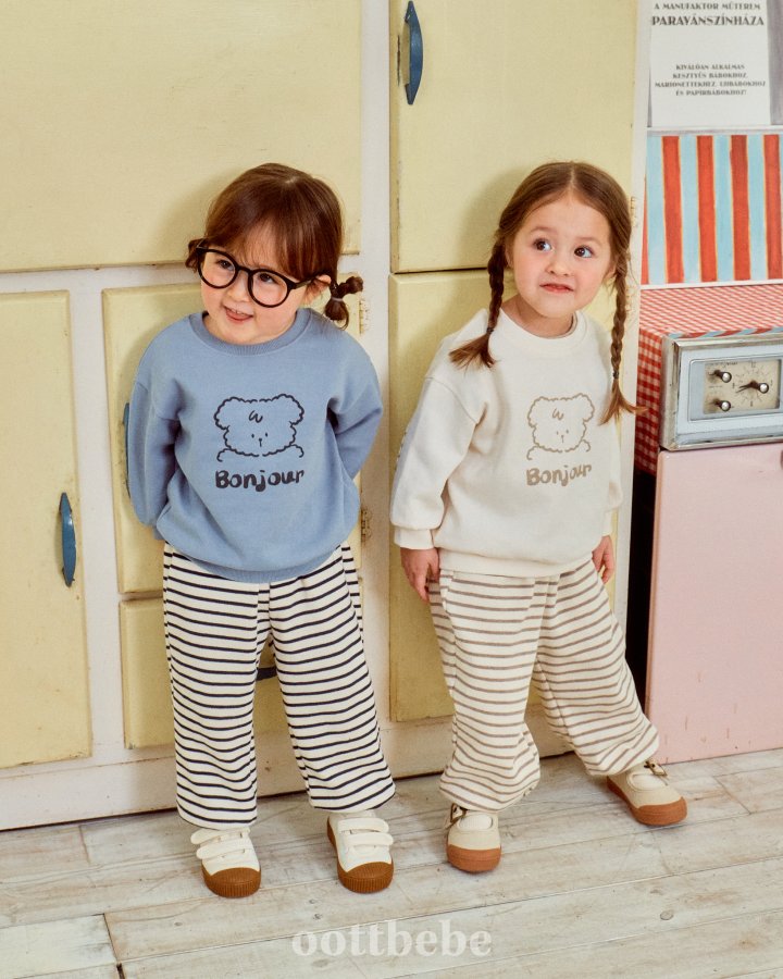 Oott Bebe - Korean Baby Fashion - #babyboutiqueclothing - Bonjour Puppy Top Bottom Set - 8