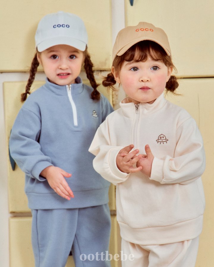 Oott Bebe - Korean Baby Fashion - #babyboutiqueclothing - UFO Anorak Top Bottom Set - 6