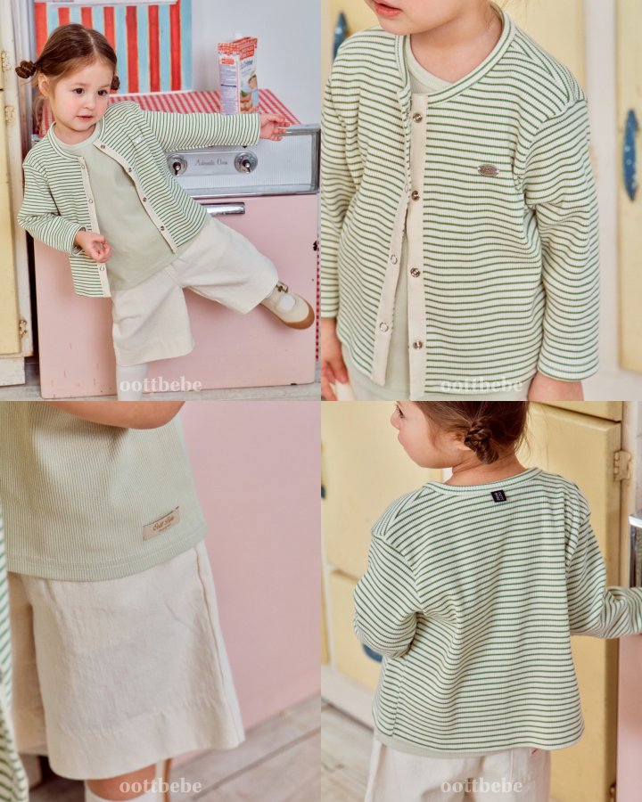 Oott Bebe - Korean Baby Fashion - #babyboutiqueclothing - Ella Rib Tee Cardigan Set - 11