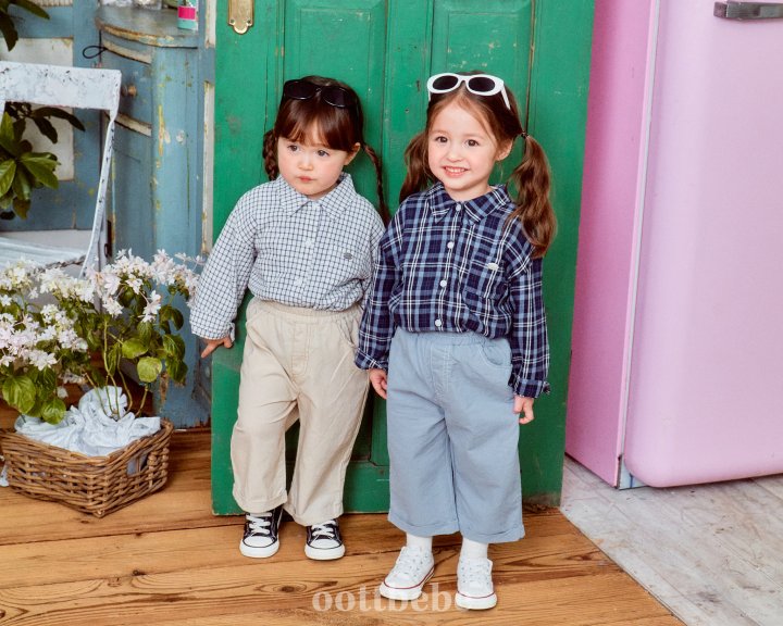 Oott Bebe - Korean Baby Fashion - #babyboutiqueclothing - Rona Check Shirt - 3