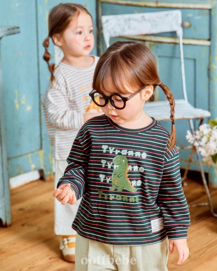 Oott Bebe - Korean Baby Fashion - #babyboutiqueclothing - Dino Tee - 6