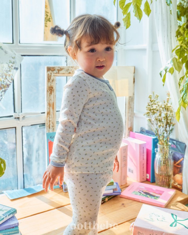 Oott Bebe - Korean Baby Fashion - #babyboutiqueclothing - Mini Span Rib Cute Easywear - 4