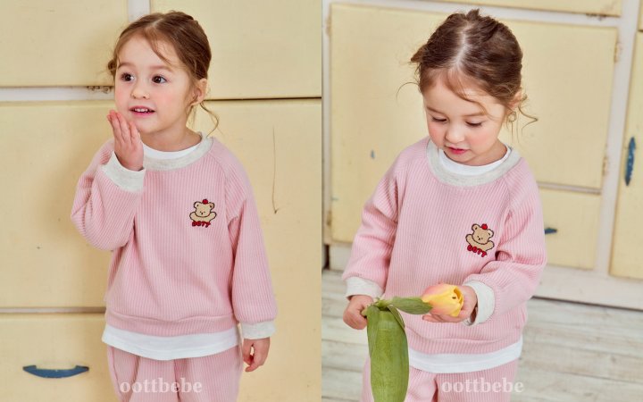 Oott Bebe - Korean Baby Fashion - #babyclothing - Apple Otti Top Bottom Set - 11