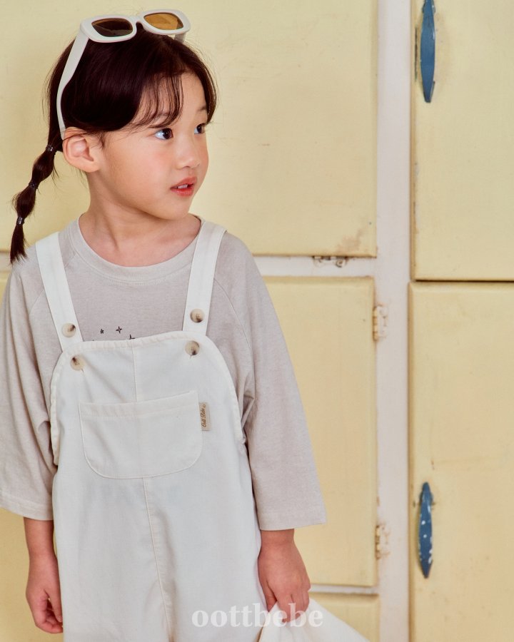 Oott Bebe - Korean Baby Fashion - #babyclothing - Creamy Overalls - 3
