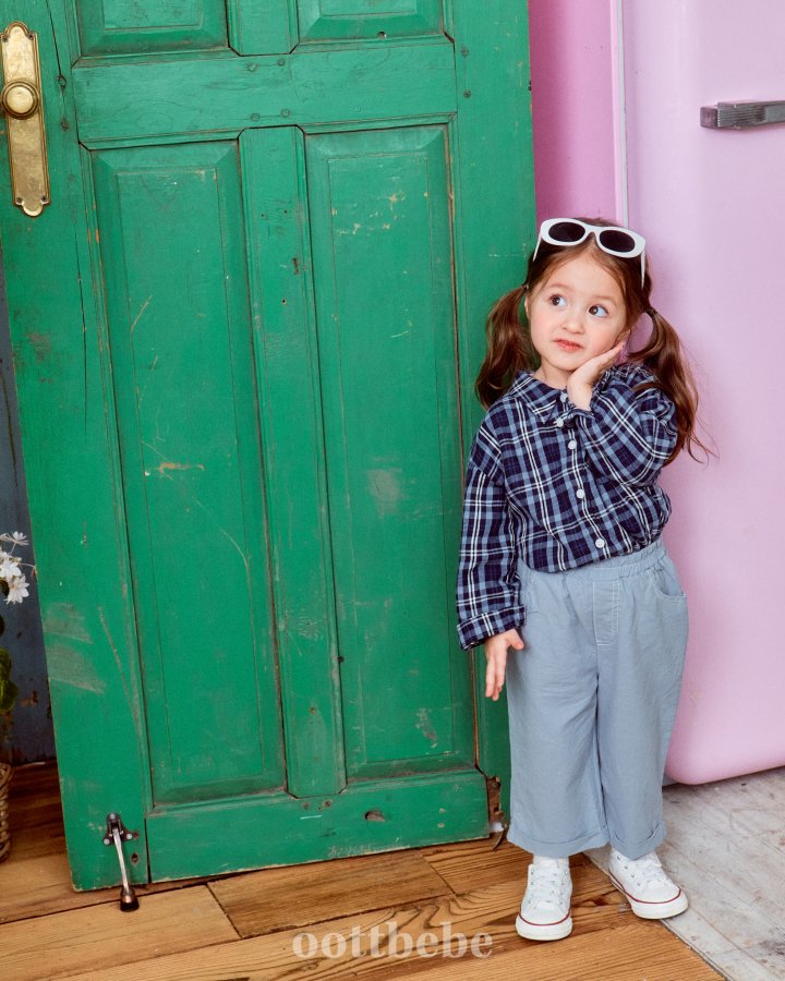 Oott Bebe - Korean Baby Fashion - #babyboutiqueclothing - Rona Check Shirt - 4