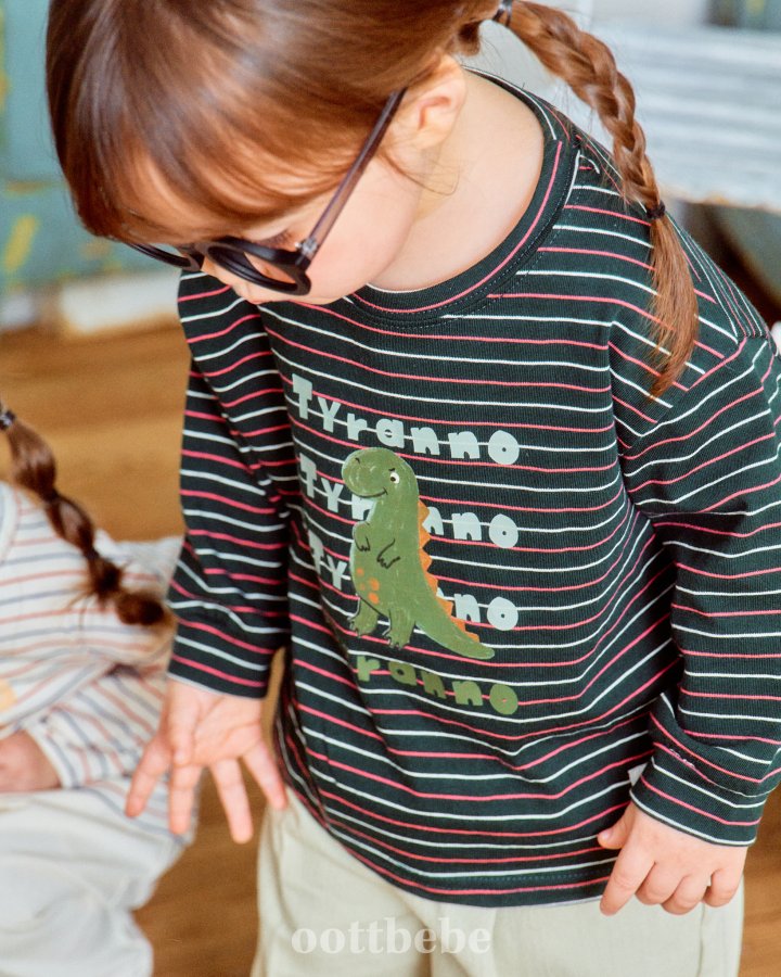 Oott Bebe - Korean Baby Fashion - #babyclothing - Dino Tee - 7