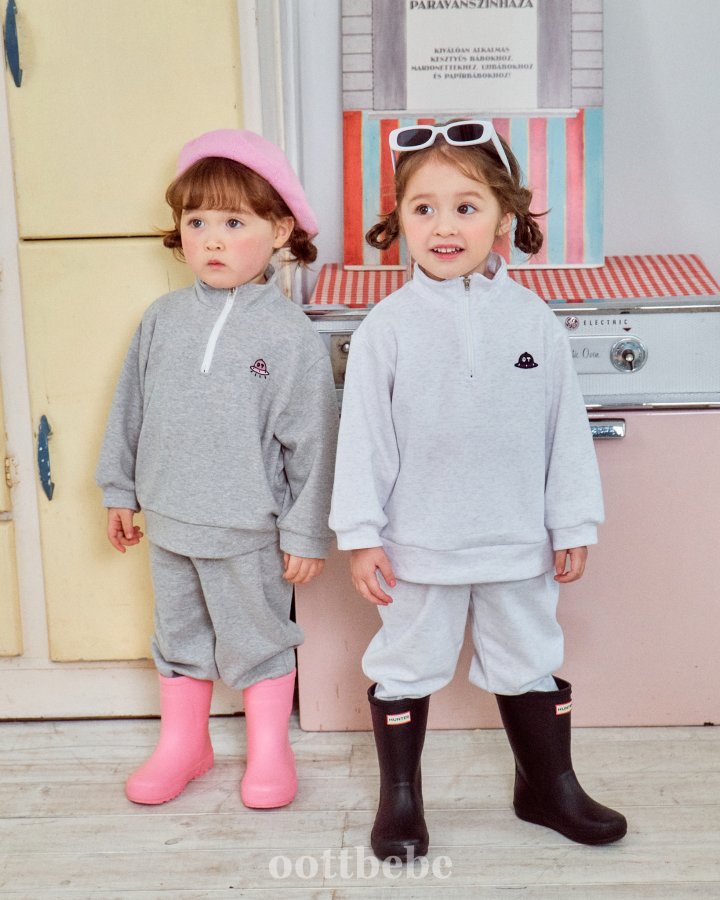 Oott Bebe - Korean Baby Fashion - #babyfashion - UFO Anorak Top Bottom Set - 8