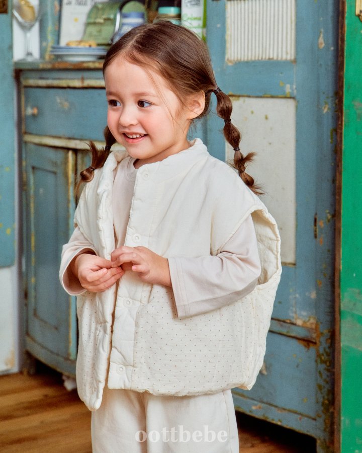 Oott Bebe - Korean Baby Fashion - #babyfashion - Creamy Vest (kids) - 2