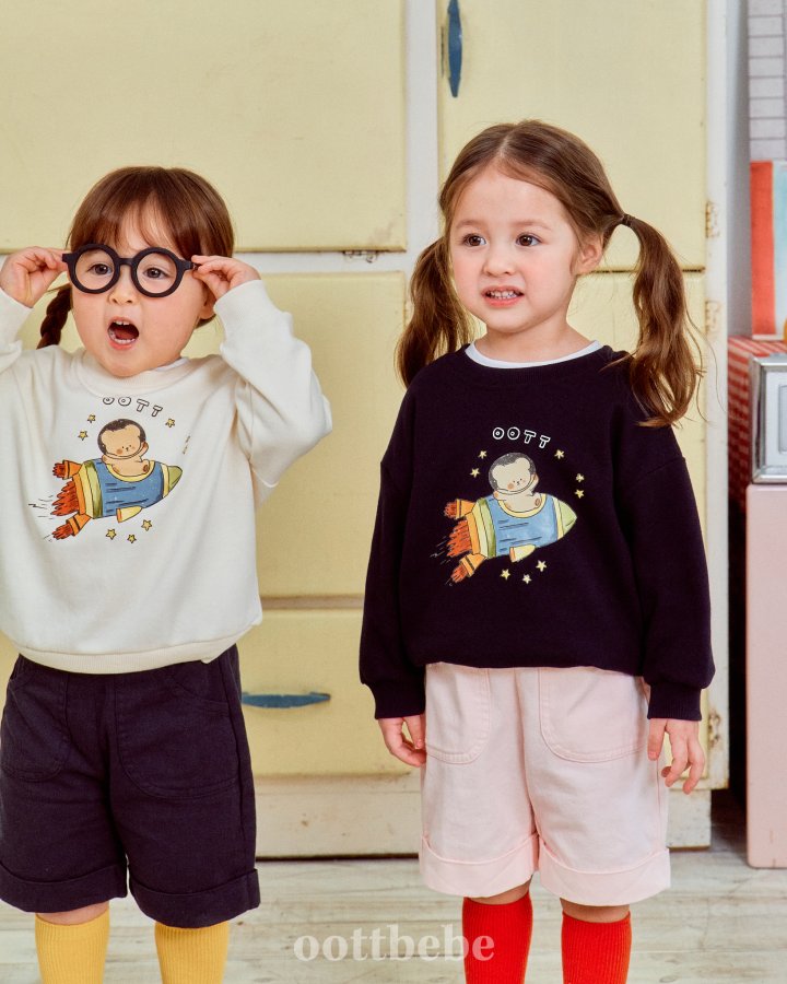 Oott Bebe - Korean Baby Fashion - #babyfever - Spaceship Sweatshirts