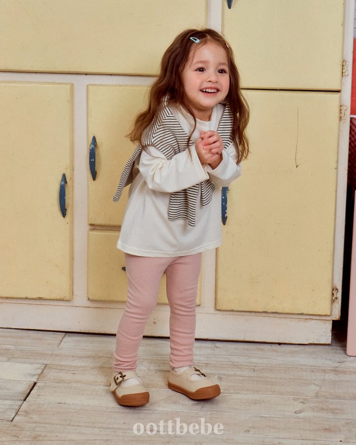 Oott Bebe - Korean Baby Fashion - #babyfever - Pure Rib Leggings - 2