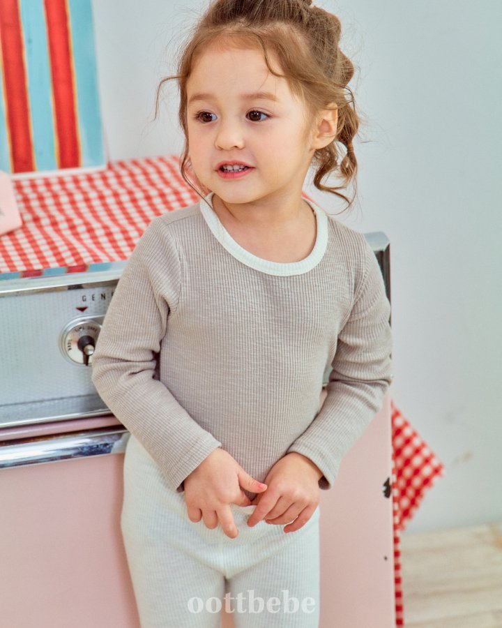 Oott Bebe - Korean Baby Fashion - #babygirlfashion - Slush Modal Rib Easywear - 9